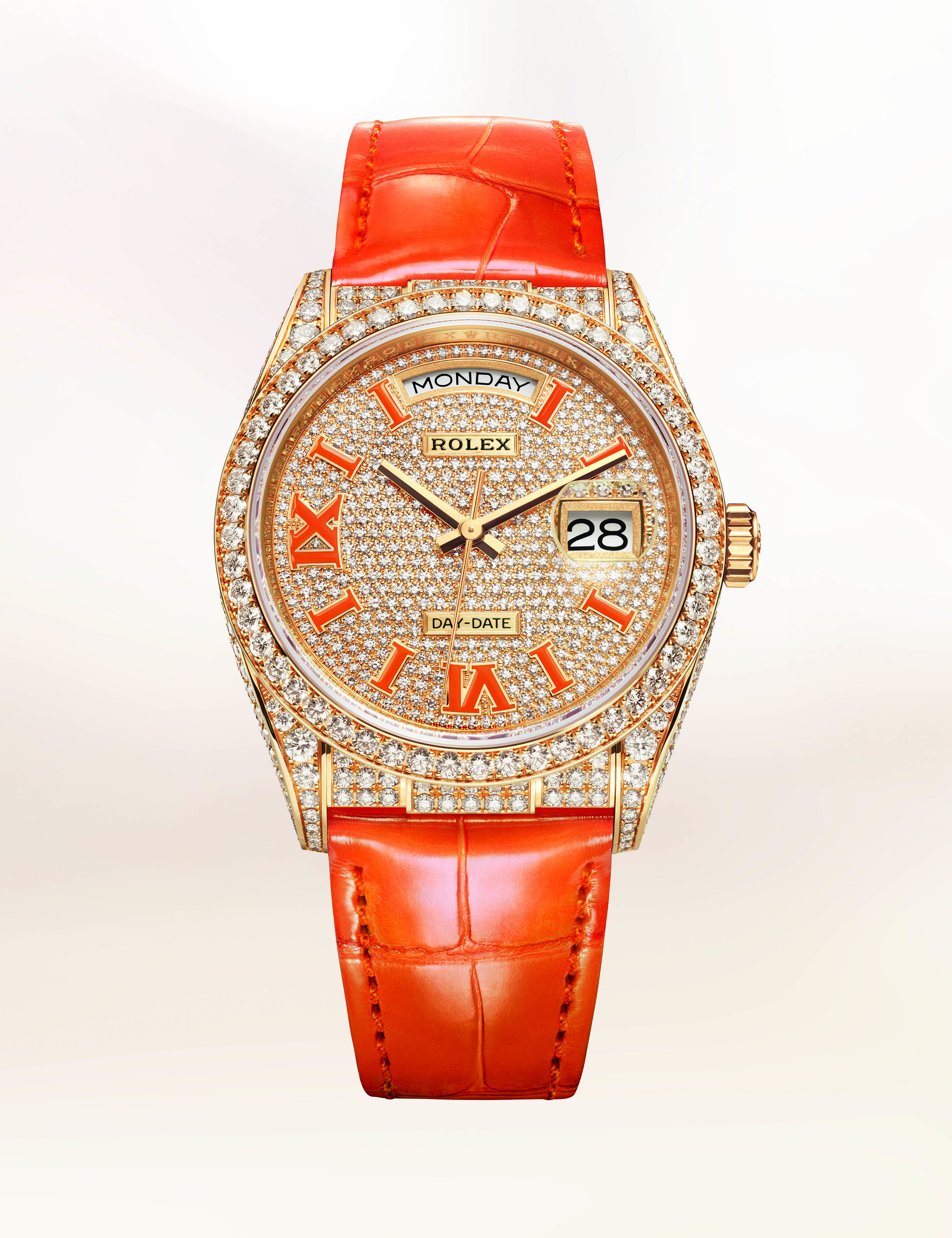 rolex day date leather