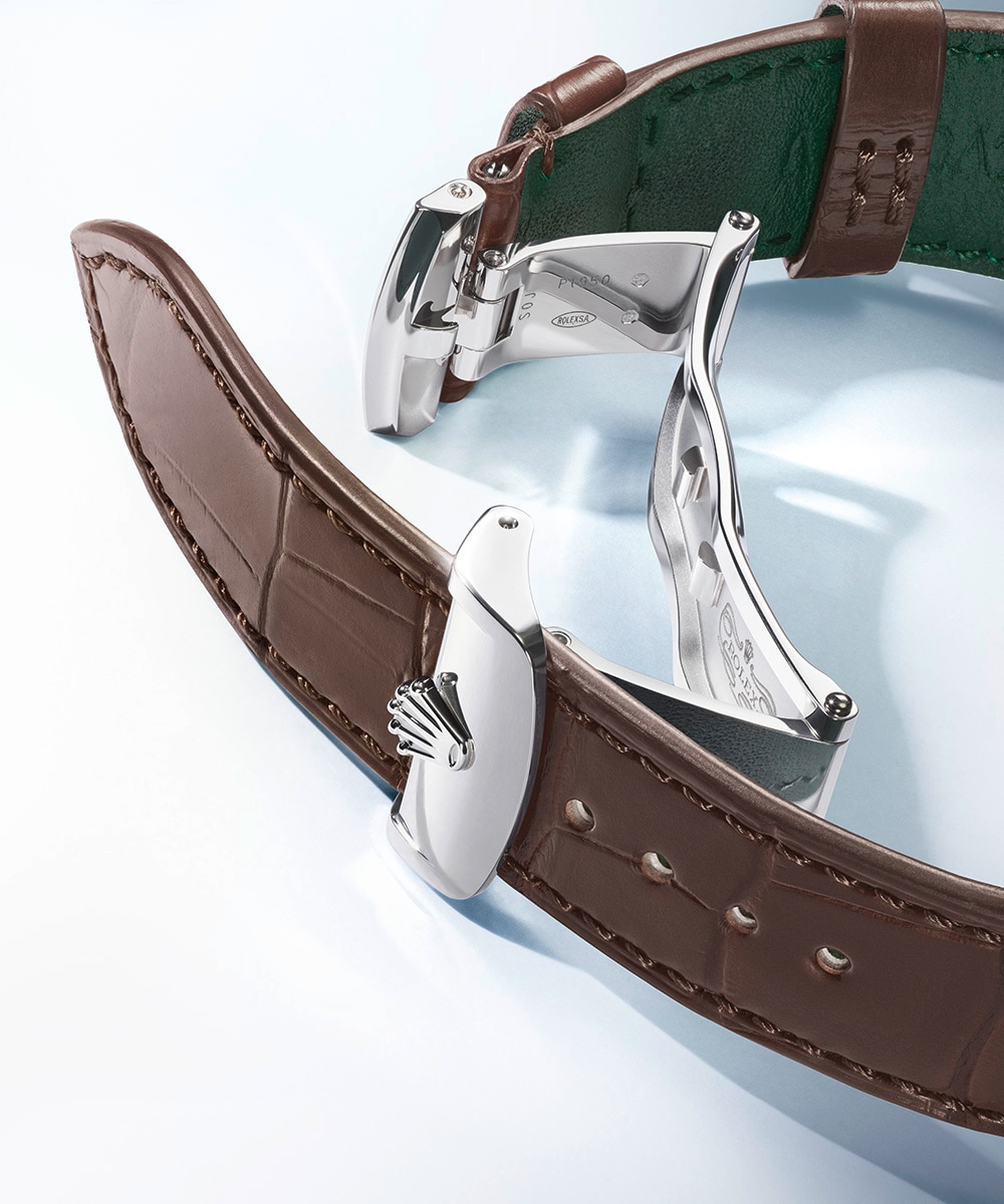 Rolex leather clasp top