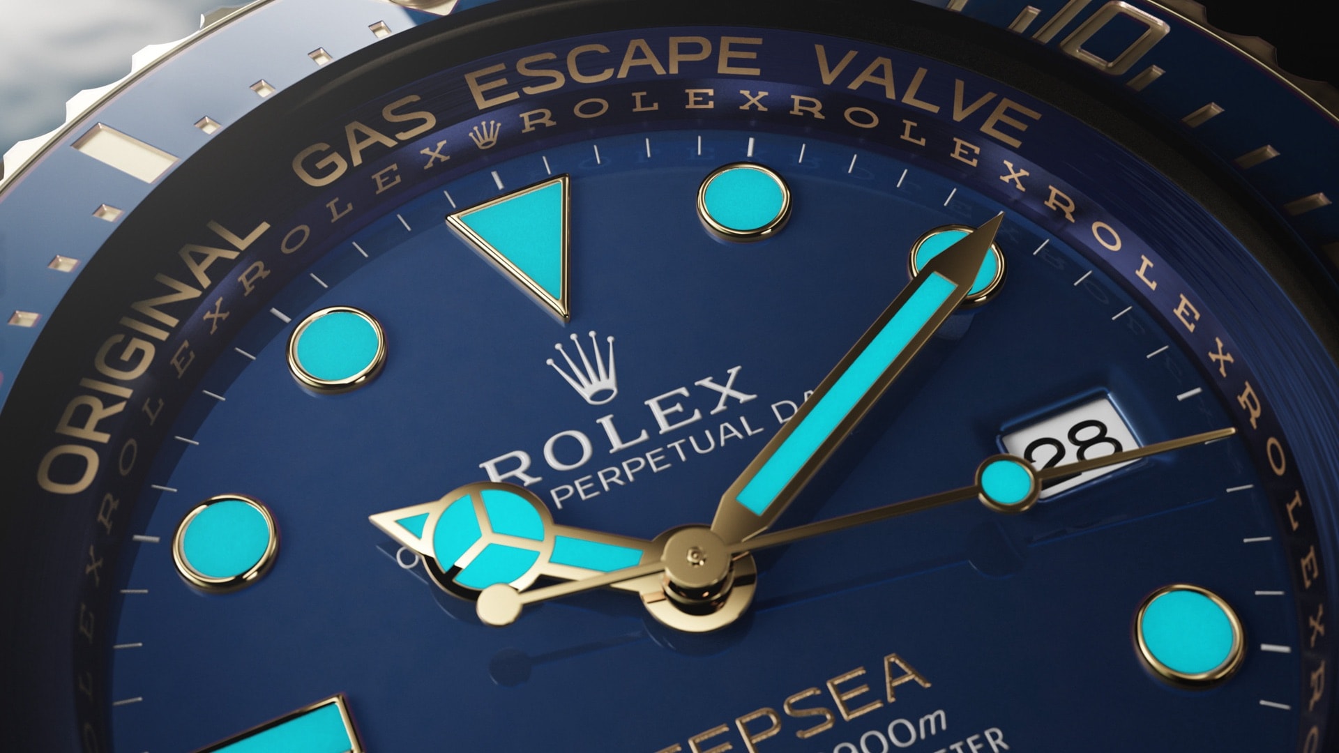 Rolex gas escape top