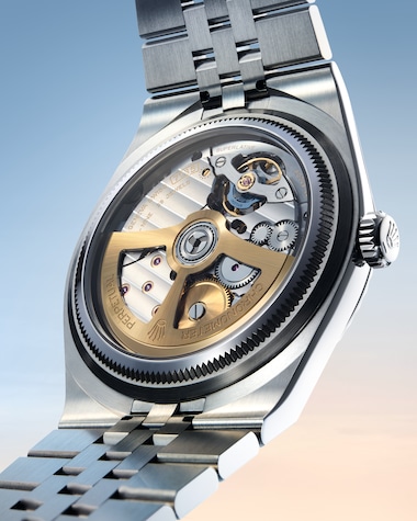 Transparent case back of the Land-Dweller 40, white Rolesor