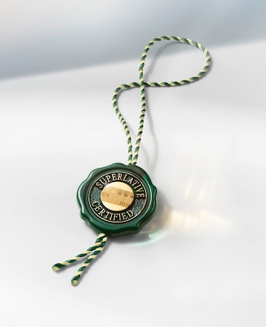 Rolex’s green seal, a symbol of Superlative Chronometer status