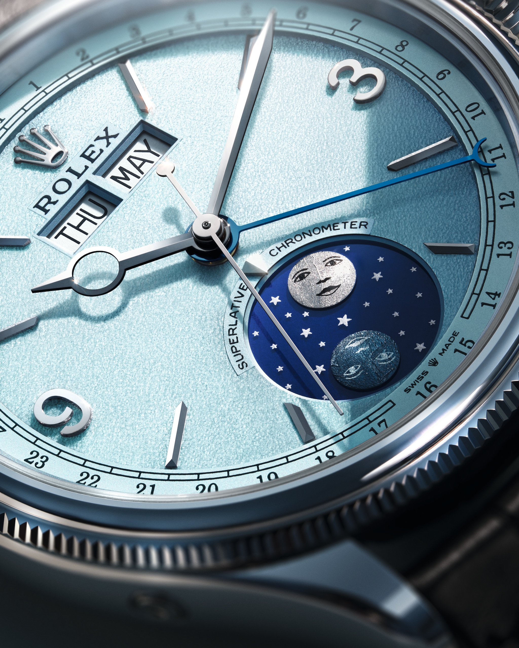 Perpetual Padellone — platine, détail du cadran