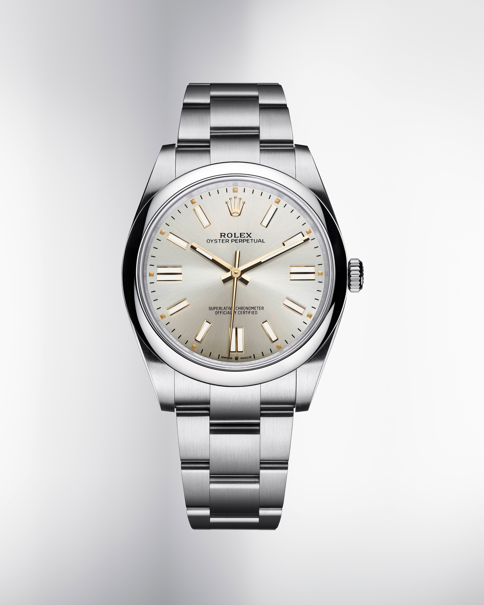 Oyster perpetual online silver dial