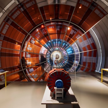 One of the many exhibition spaces at CERN’s Science Gateway. The education and outreach centre takes visitors on a journey of discovery through CERN, its accelerators, and its scientists.
