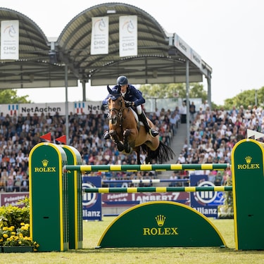 ROLEX TESTIMONEE DANIEL DEUSSER RIDING KILLER QUEEN VDM SECOND IN THE ROLEX GRAND PRIX AT THE CHIO AACHEN 2023