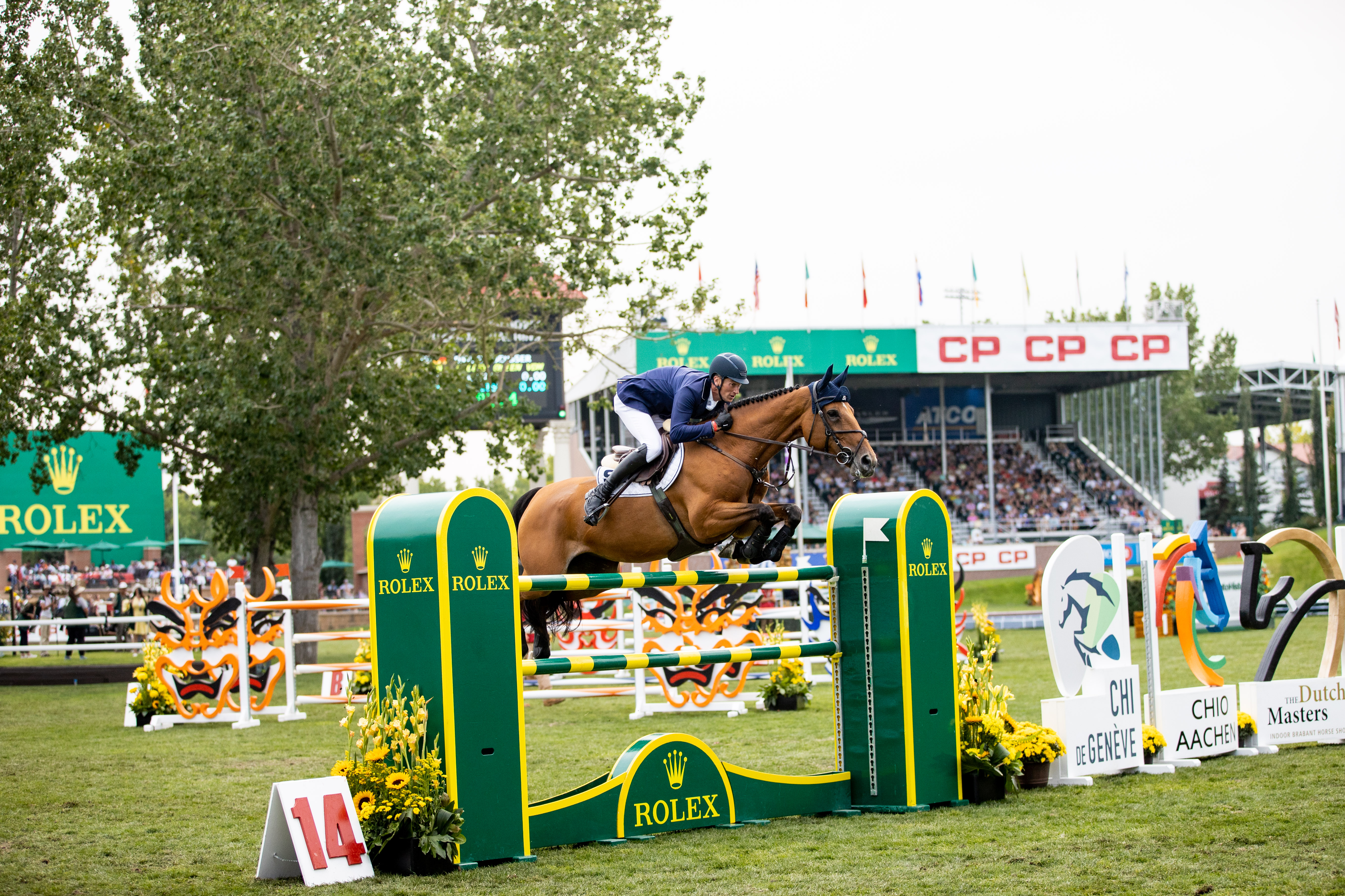ROLEX TESTIMONEE DANIEL DEUSSER RIDING KILLER QUEEN VDM, WINNERS OF THE CP ‘INTERNATIONAL’, PRESENTED BY ROLEX, AT CSIO SPRUCE MEADOWS ‘MASTERS’ 2022