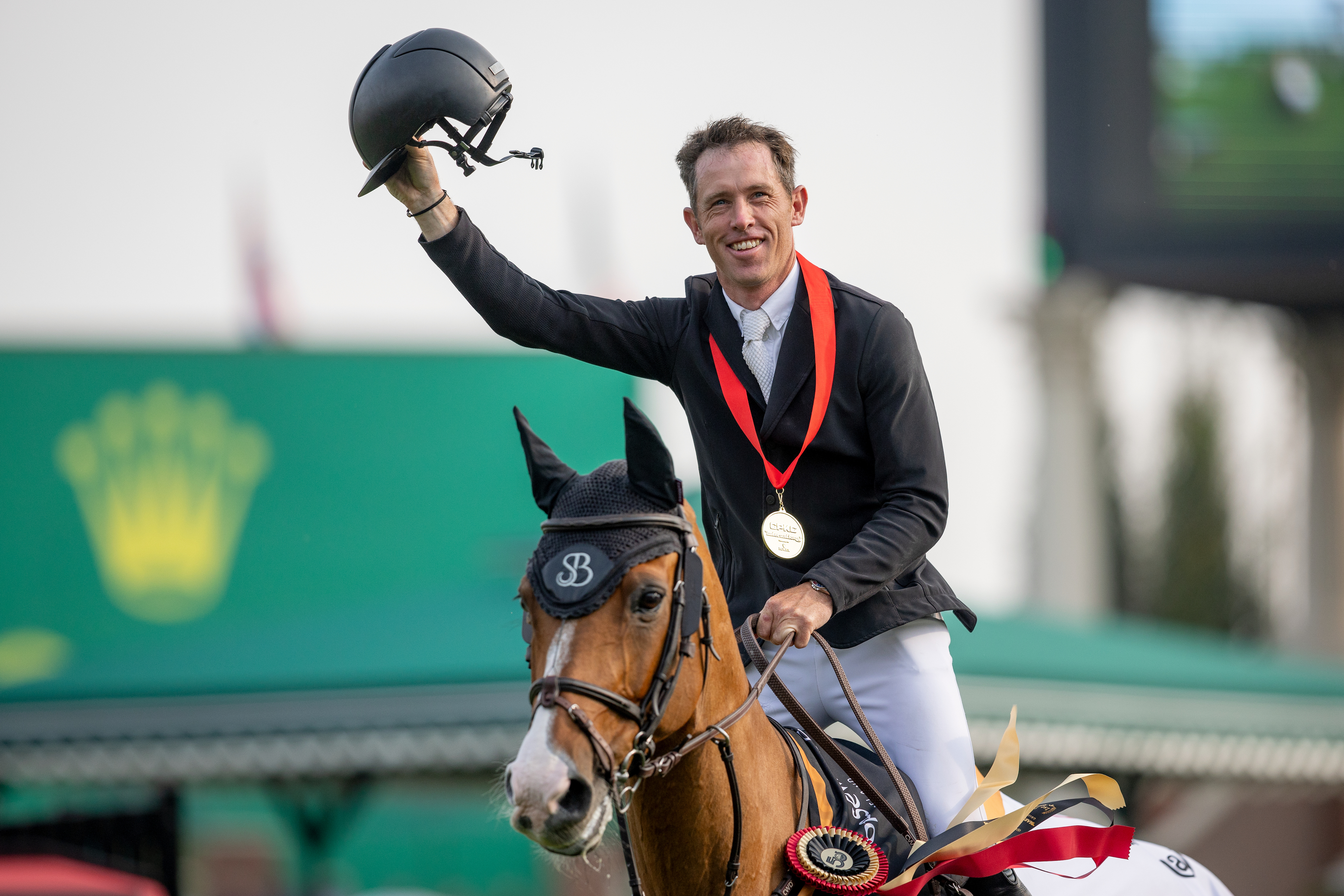 ROLEX TESTIMONEE SCOTT BRASH RIDING HELLO JEFFERSON WINNERS OF THE CPKC ‘INTERNATIONAL’ GRAND PRIX, PRESENTED BY ROLEX, AT THE CSIO SPRUCE MEADOWS ‘MASTERS’ TOURNAMENT 2025