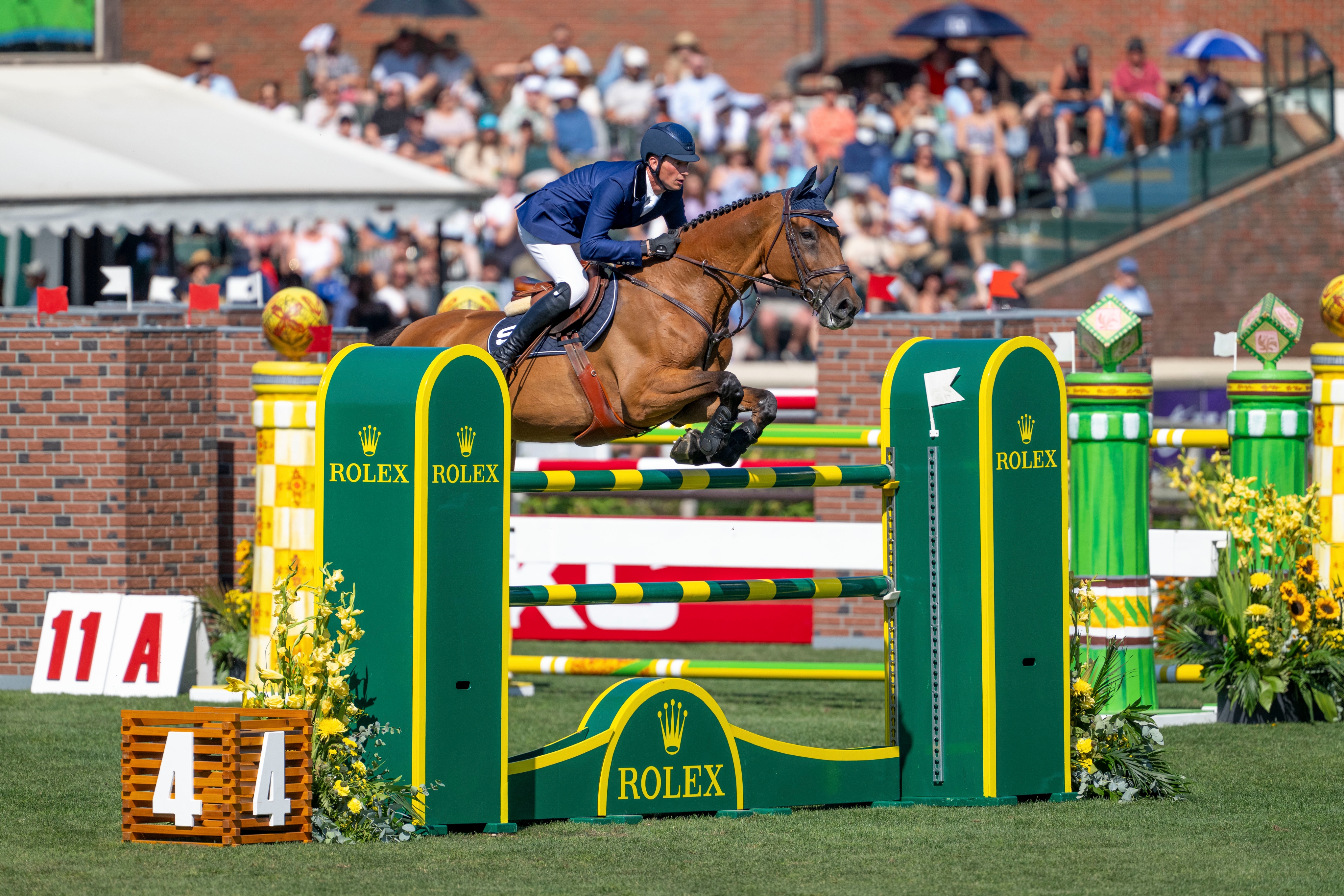 ROLEX TESTIMONEE DANIEL DEUSSER RIDING KILLER QUEEN VDM THIRD IN THE CPKC ‘INTERNATIONAL’ GRAND PRIX, PRESENTED BY ROLEX AT THE CSIO SPRUCE MEADOWS ‘MASTERS’ TOURNAMENT 2024