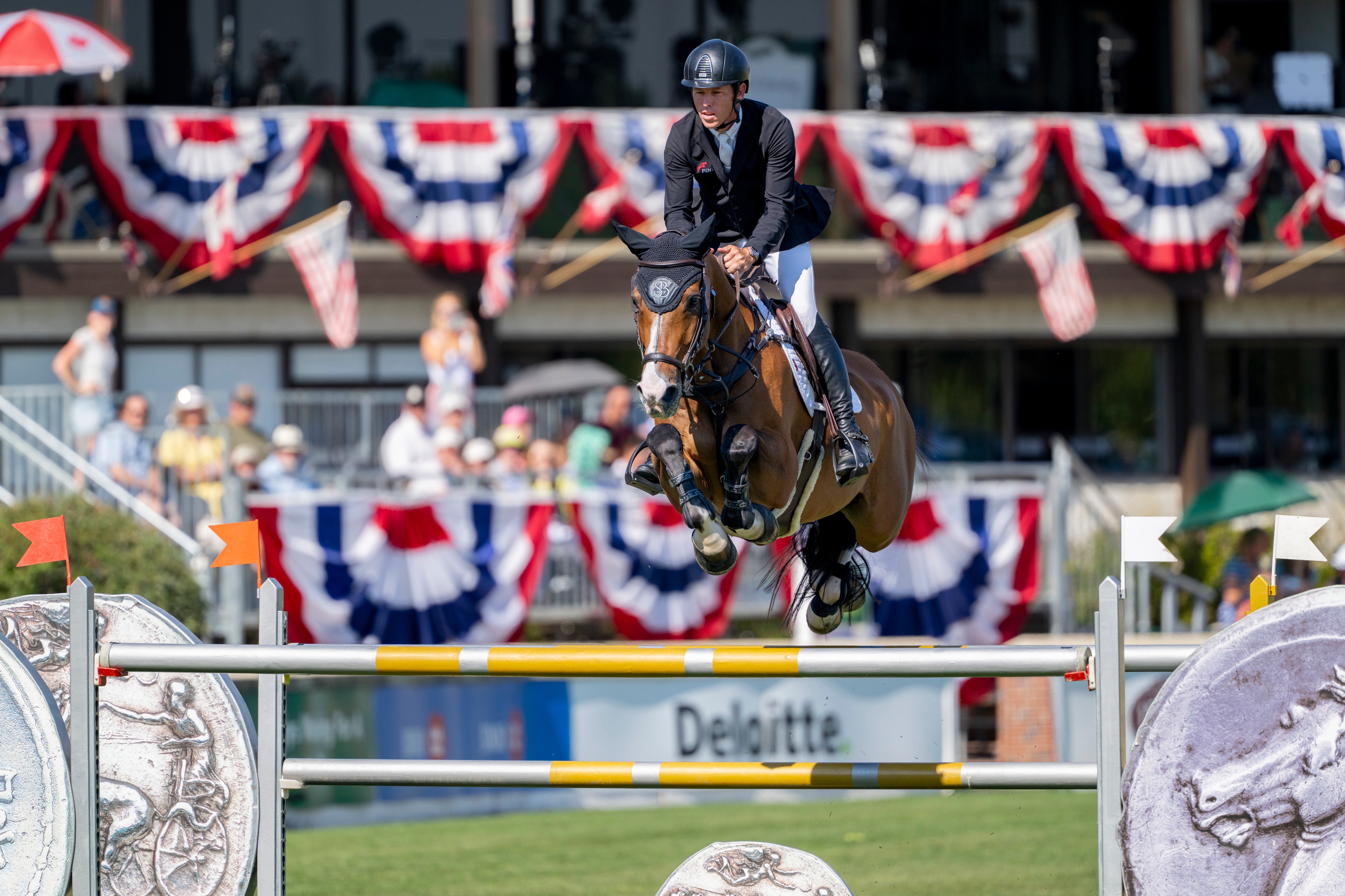 ROLEX TESTIMONEE SCOTT BRASH RIDING HELLO JEFFERSON IN THE CPKC ‘INTERNATIONAL’ GRAND PRIX, PRESENTED BY ROLEX AT THE CSIO SPRUCE MEADOWS ‘MASTERS’ TOURNAMENT 2024