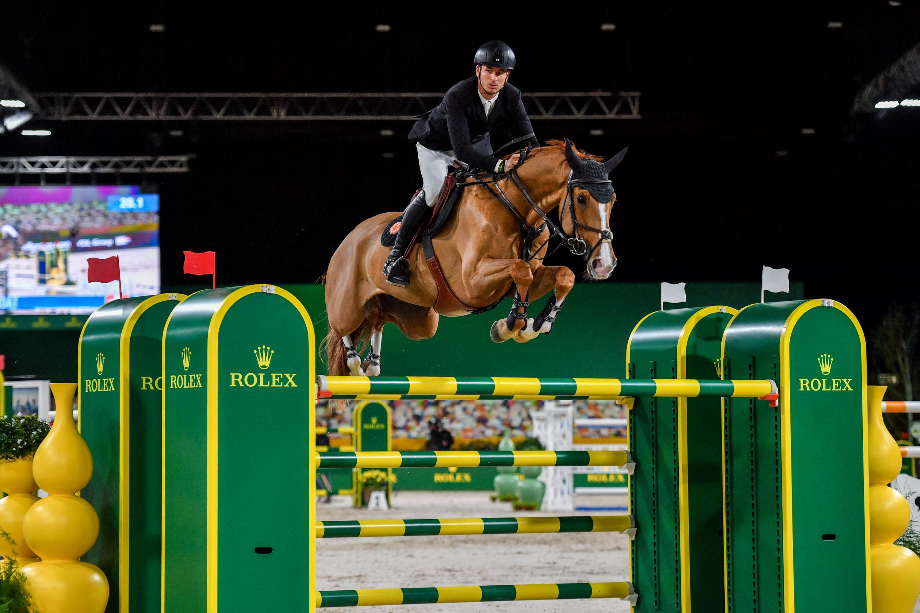 ROLEX TESTIMONEE STEVE GUERDAT RIDING VICTORIO DES FROTARDS AT THE DUTCH MASTERS 2021