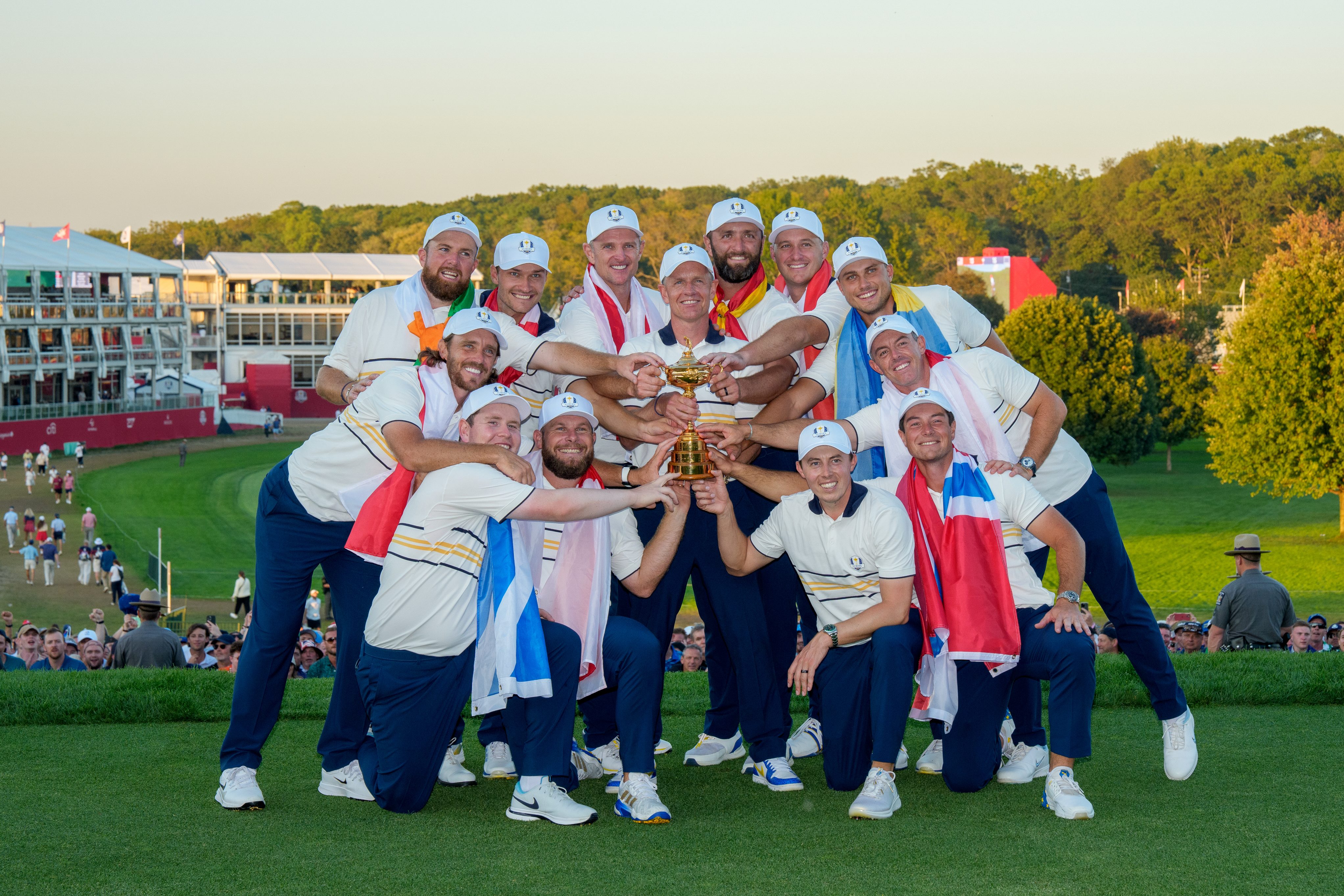 TEAM EUROPE CELEBRATE WINNING THE 2025 RYDER CUP