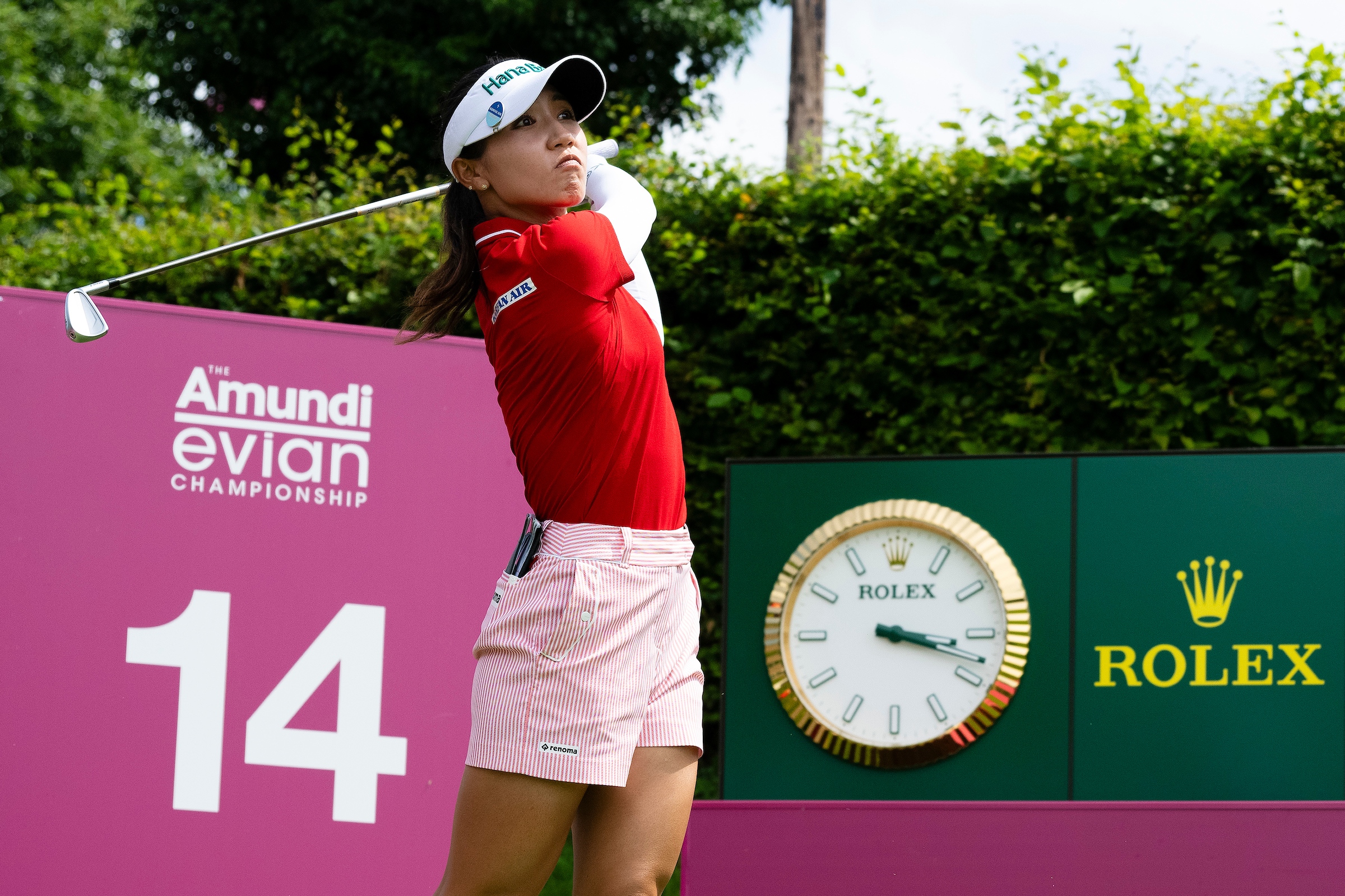 ROLEX TESTIMONEE LYDIA KO HITS A TEE SHOT AT THE 2024 AMUNDI EVIAN CHAMPIONSHIP