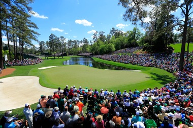 A VIEW OF THE 16TH HOLE AT AUGUSTA NATIONAL GOLF CLUB DURING THE 80TH EDITION OF THE MASTERS IN 2016
