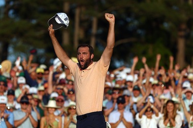 ROLEX TESTIMONEE SCOTTIE SCHEFFLER CELEBRATES WINNING THE 88TH MASTERS TOURNAMENT AT AUGUSTA NATIONAL GOLF CLUB