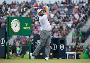 ROLEX TESTIMONEE JON RAHM PLAYING A SHOT DURING THE FIRST ROUND OF THE 149TH OPEN