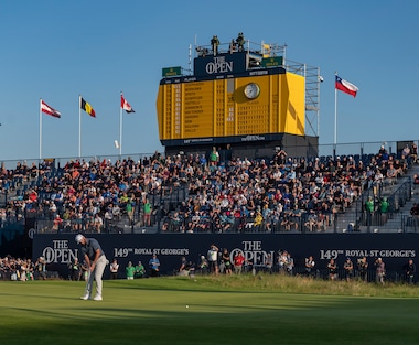 ROLEX TESTIMONEE JON RAHM PUTTS ON THE 18TH GREEN DURING THE SECOND ROUND OF THE 149TH OPEN