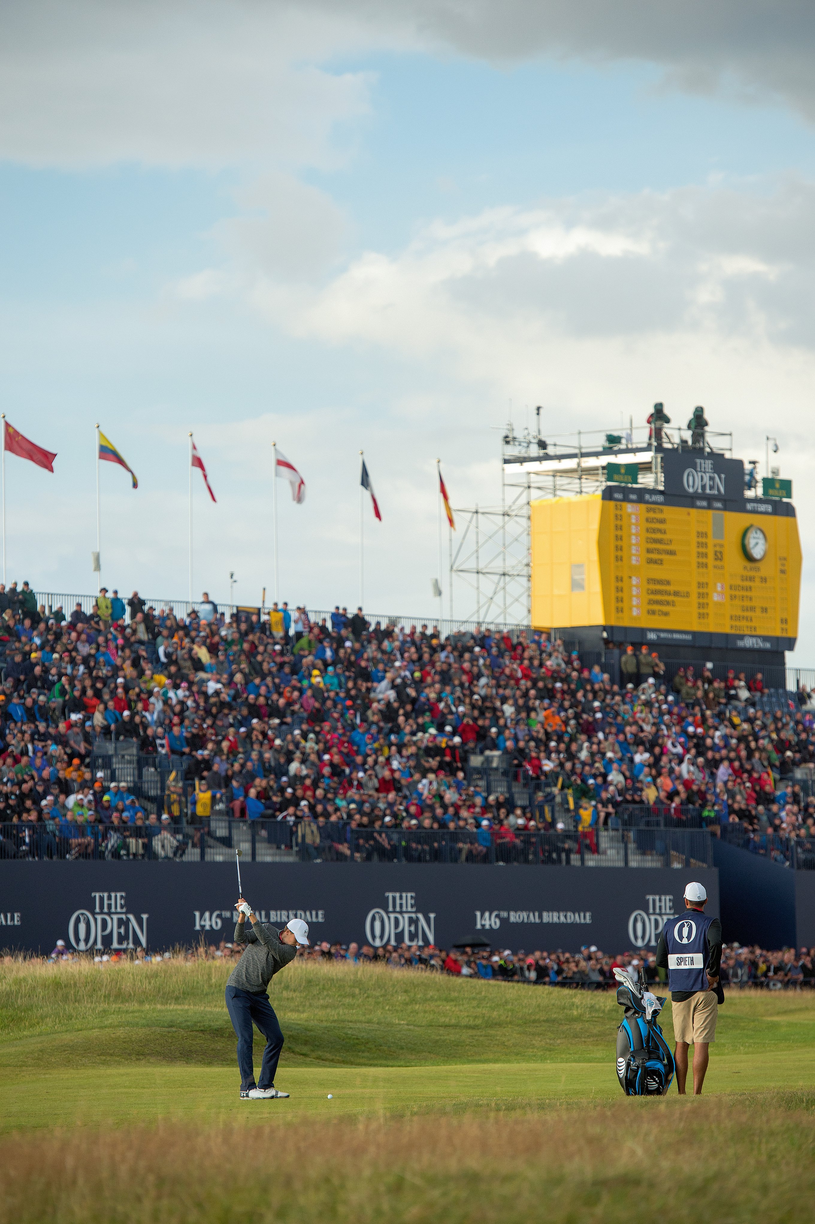 ROLEX TESTIMONEE JORDAN SPIETH PLAYING A SHOT AT ROYAL BIRKDALE HOST COURSE OF THE 146TH OPEN IN 2017