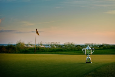 THE WANAMAKER TROPHY AT THE 103RD PGA CHAMPIONSHIP