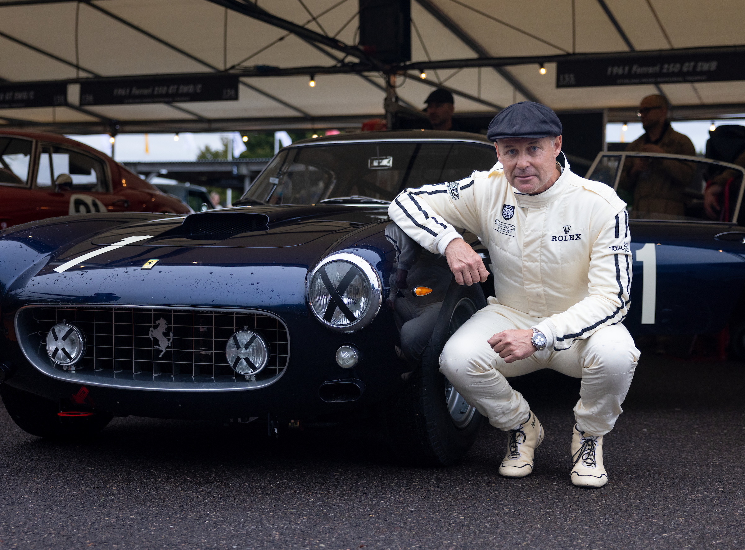 ROLEX TESTIMONEE TOM KRISTENSEN PREPARING TO RACE AT THE 2024 GOODWOOD REVIVAL