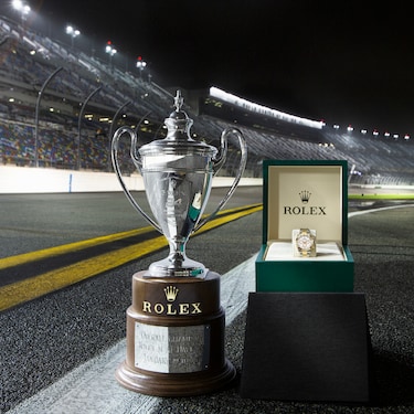 2022 ROLEX 24 AT DAYTONA TROPHY AND THE ENGRAVED ROLEX OYSTER PERPETUAL COSMOGRAPH DAYTONA PRESENTED TO THE WINNERS OF THE RACE