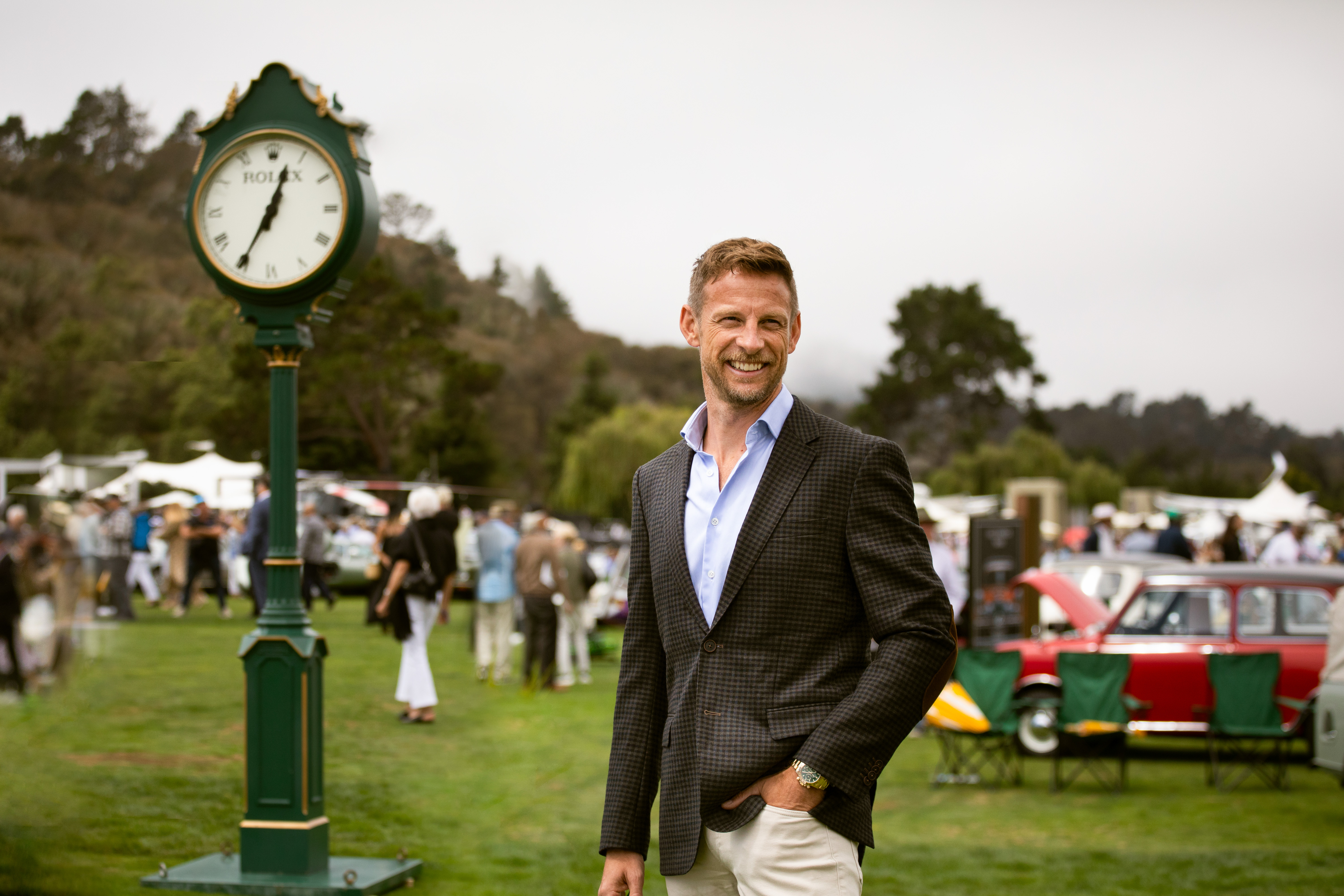 ROLEX TESTIMONEE JENSON BUTTON AT THE QUAIL, A MOTORSPORTS GATHERING