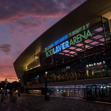 EXTERIOR OF ROD LAVER ARENA IN MELBOURNE PARK, NAMED AFTER THREE-TIME AUSTRALIAN OPEN CHAMPION AND ROLEX TESTIMONEE