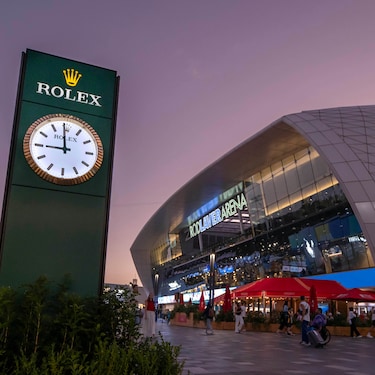 EXTERIOR OF ROD LAVER ARENA, IN MELBOURNE PARK, NAMED AFTER AUSTRALIAN TENNIS LEGEND AND ROLEX TESTIMONEE ROD LAVER