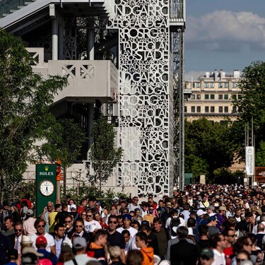 AMBIANCE AT STADE ROLAND-GARROS AGAINST THE BACKDROP OF PARIS