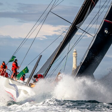 Once around the Fastnet Rock crews must continue to press hard if they have hopes of winning overall.
