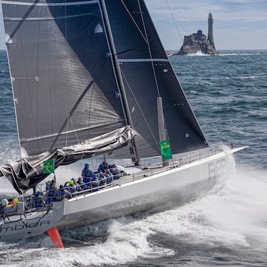 Once around the Fastnet Rock crews must continue to press hard if they have hopes of winning overall.