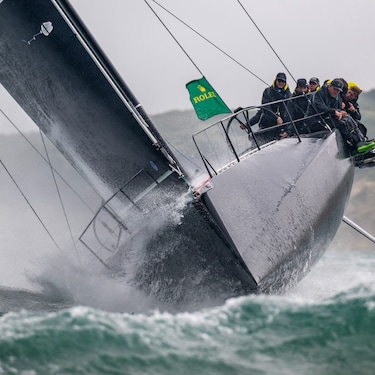 Once around the Fastnet Rock crews must continue to press hard if they have hopes of winning overall.