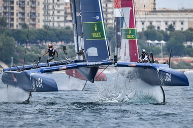 THE UNITED STATES TEAM WON TWO OUT THREE FLEET RACES ON DAY ONE IN ITALY, BEFORE FINISHING THIRD OVERALL